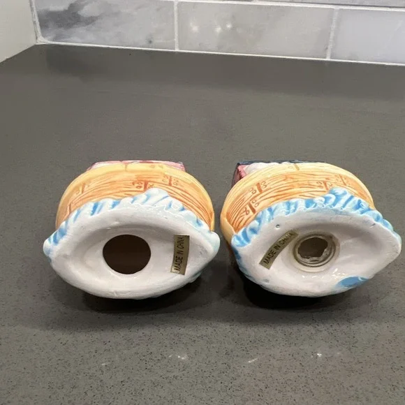 Vintage Noah's Ark Animals On Boat Ceramic Salt And Pepper Shaker Kitchen Decor - Picture 4 of 8